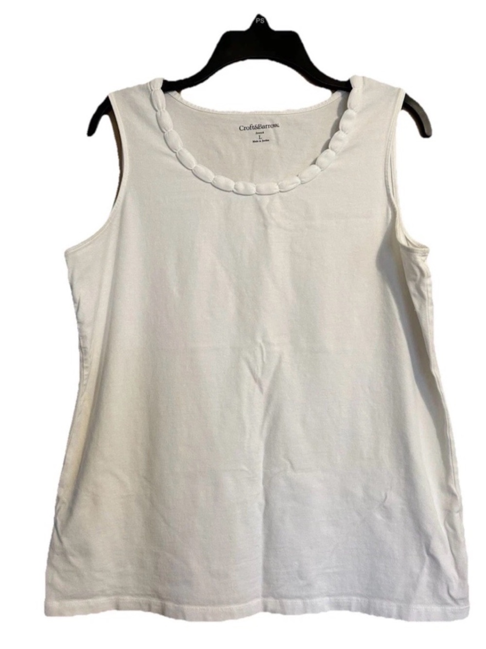 Croft & Barrow women’s white cotton tank top size large